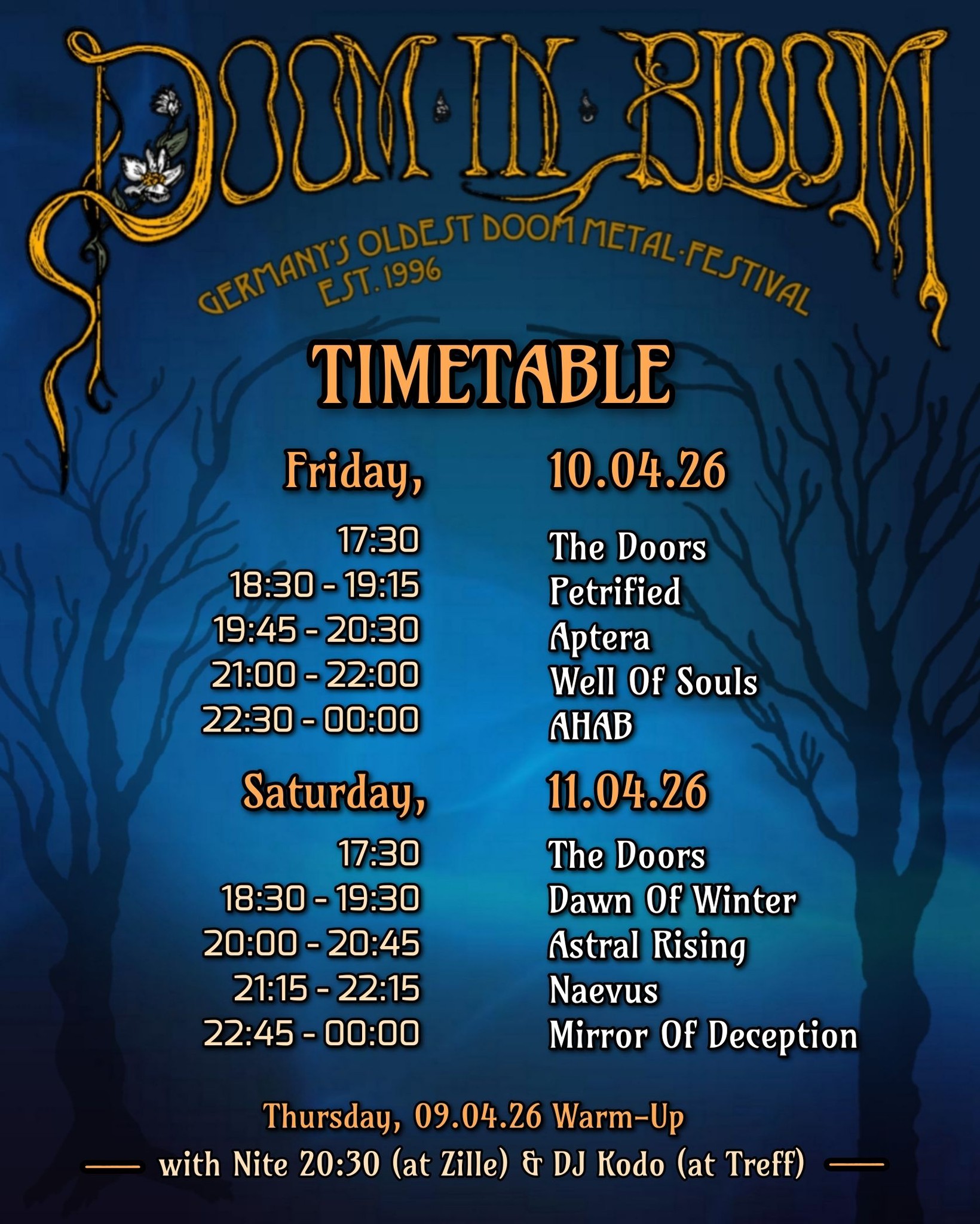 DIB Running Order 2026